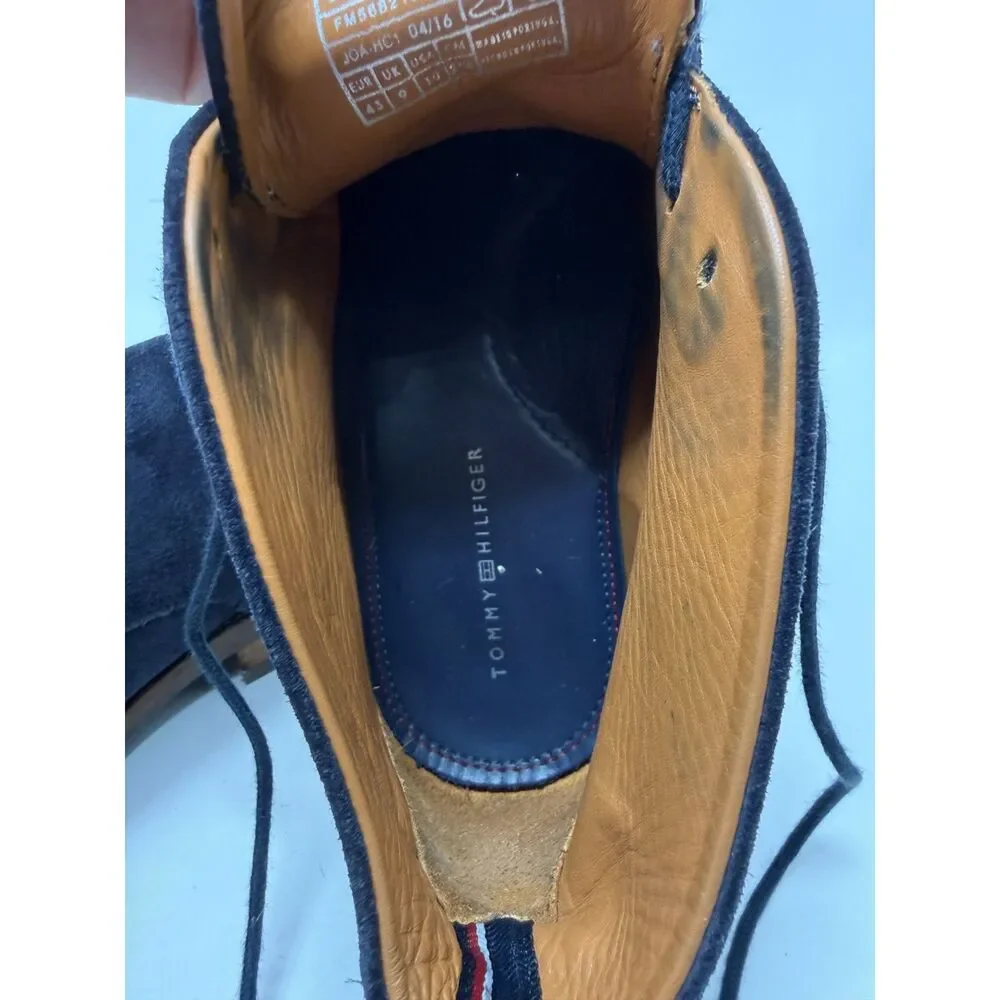 Tommy Hilfiger Mens booties Size 10 Chukka Boot Blue Suede